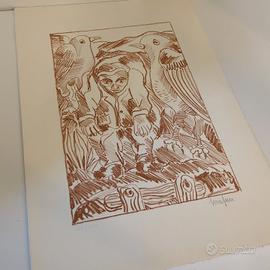 Beppe Serafini (1915-1987) Litografia su carta