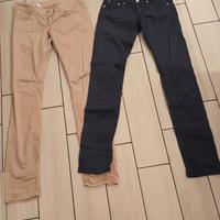 Marella –coppia Pantaloni blu&beige donna taglia27