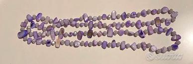Collana di pietre dure  color violetto