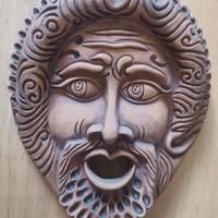 Maschera teatrale in terracotta Edipo Re