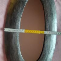 Specchio ovale argento 