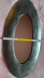 Specchio ovale argento 