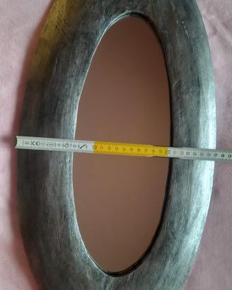 Specchio ovale argento 