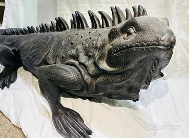 STATUA IGUANA IN RESINA 