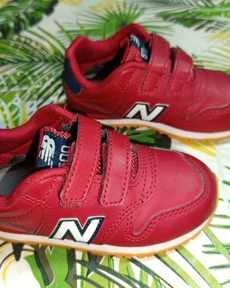 Sneakers New Balance 500 in pelle bimbo rosse 23,5