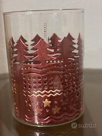 IVV portacandele Holidays natalizio rosa|rosso