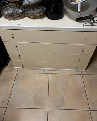 Comò in legno bianco