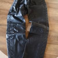 pantalone in vera pelle 