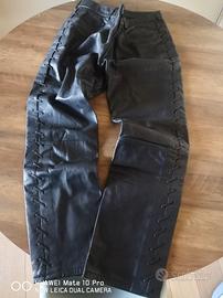 pantalone in vera pelle 