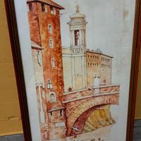 Dipinto " Isola Tiberina" Roma.