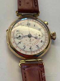 Orologio Cronografo monopulsante anni 30 in oro