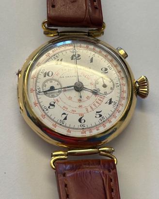 Orologio Cronografo monopulsante anni 30 in oro