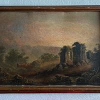 Olio su legno fine ottocento