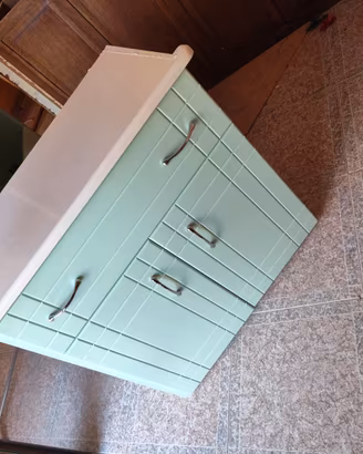 Mobili bagno verde acqua in legno