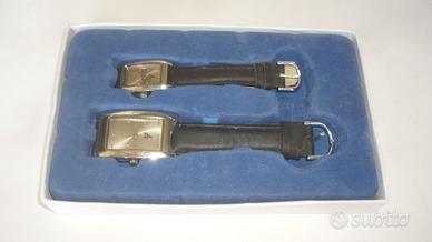 Set di orologi uomo e donna con cinturino in pelle