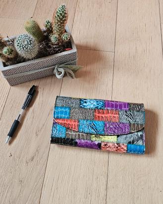 Portafoglio multicolore donna 18x10x3cm