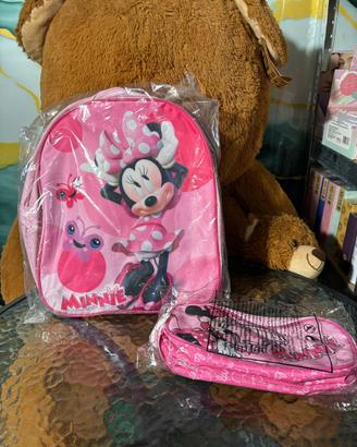 Set Zaino asilo piu astuccio  Disney Minnie