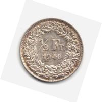 SVIZZERA 1940 - Moneta ½ franco argento #WEU
