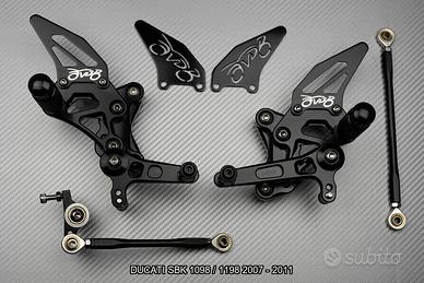 Pedane arretrate DUCATI SBK 1098 / 1198 2007 2011