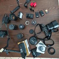 Corredo Fujifilm x-t2 + 6 obiettivi + accessori