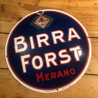 Insegna bottone pubblicità smaltata birra Forst