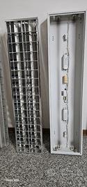 Plafoniera griglia 432, bianco, lunga 124,5 cm