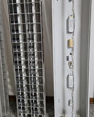 Plafoniera griglia 432, bianco, lunga 124,5 cm
