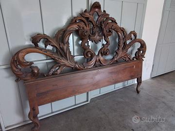 Testata in legno per letto cimasa