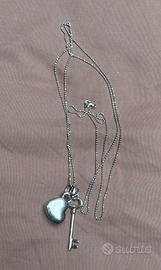 Collana con ciondolo chiave Tiffany & Co  e cuore