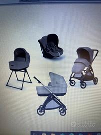 Trio inglesina electa + borsa dual color beige