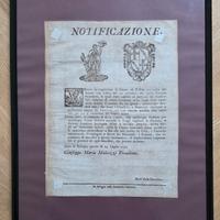NOTIFICAZIONE GIUNTA DI POLIZIA - SENATO - 1796