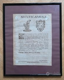 NOTIFICAZIONE GIUNTA DI POLIZIA - SENATO - 1796