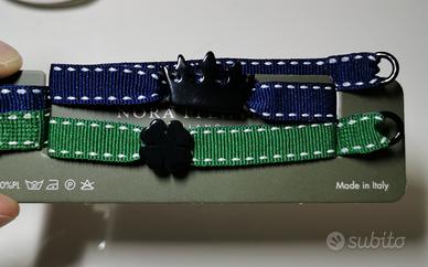 Bracciale verde blu corona e quadrifoglio palladio