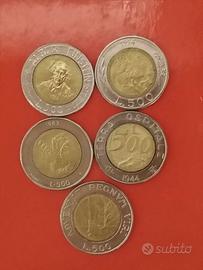 lotto monete 500 lire s.marino