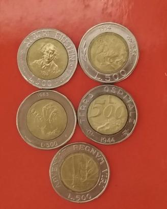 lotto monete 500 lire s.marino