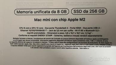 Apple Mac Mini M2 8gb Ram  256 SSD
