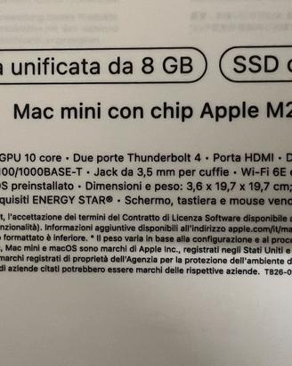 Apple Mac Mini M2 8gb Ram  256 SSD