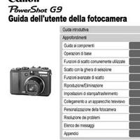 Manuale Canon G1 2 3 5 6 7 9 10 11 12 15 16 Vari