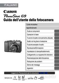 Manuale Canon G1 2 3 5 6 7 9 10 11 12 15 16 Vari
