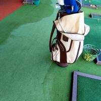 Sacca da golf con 10 mazze e palline.