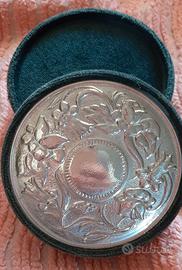 Portagioie vintage in argento 925 e velluto 