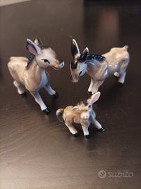 Animaletti Bone China Shiken famiglia di asini
