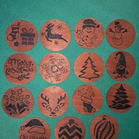 decorazioni di natale, pirografia 