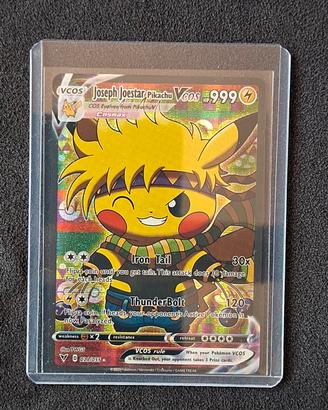 Pokémon Pikachu Cosplay Holo Card: Joseph Joestar 