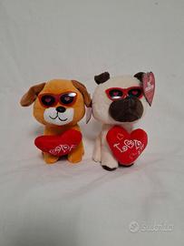 Morbidoso Tenero Cagnolino con Cuore Rosso 14 cm