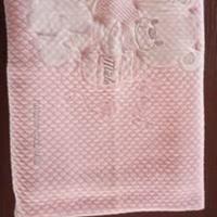 Copertina lettino rosa in cotone primavera/e