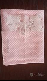 Copertina lettino rosa in cotone primavera/e