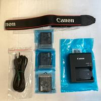 Kit 3 batterie LP-E10 con caricatore