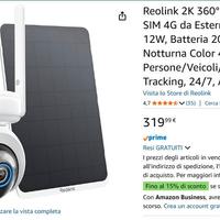 Reolink 2K 360° PTZ Telecamera con SIM 4G