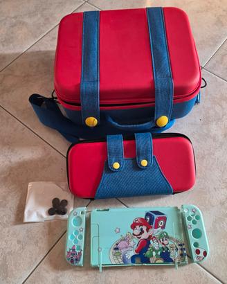Set Borsa Nintendo Switch oled + cover + gommini